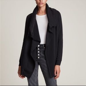 ALL SAINTS Dahlia Cardigan Dark Purple Wool